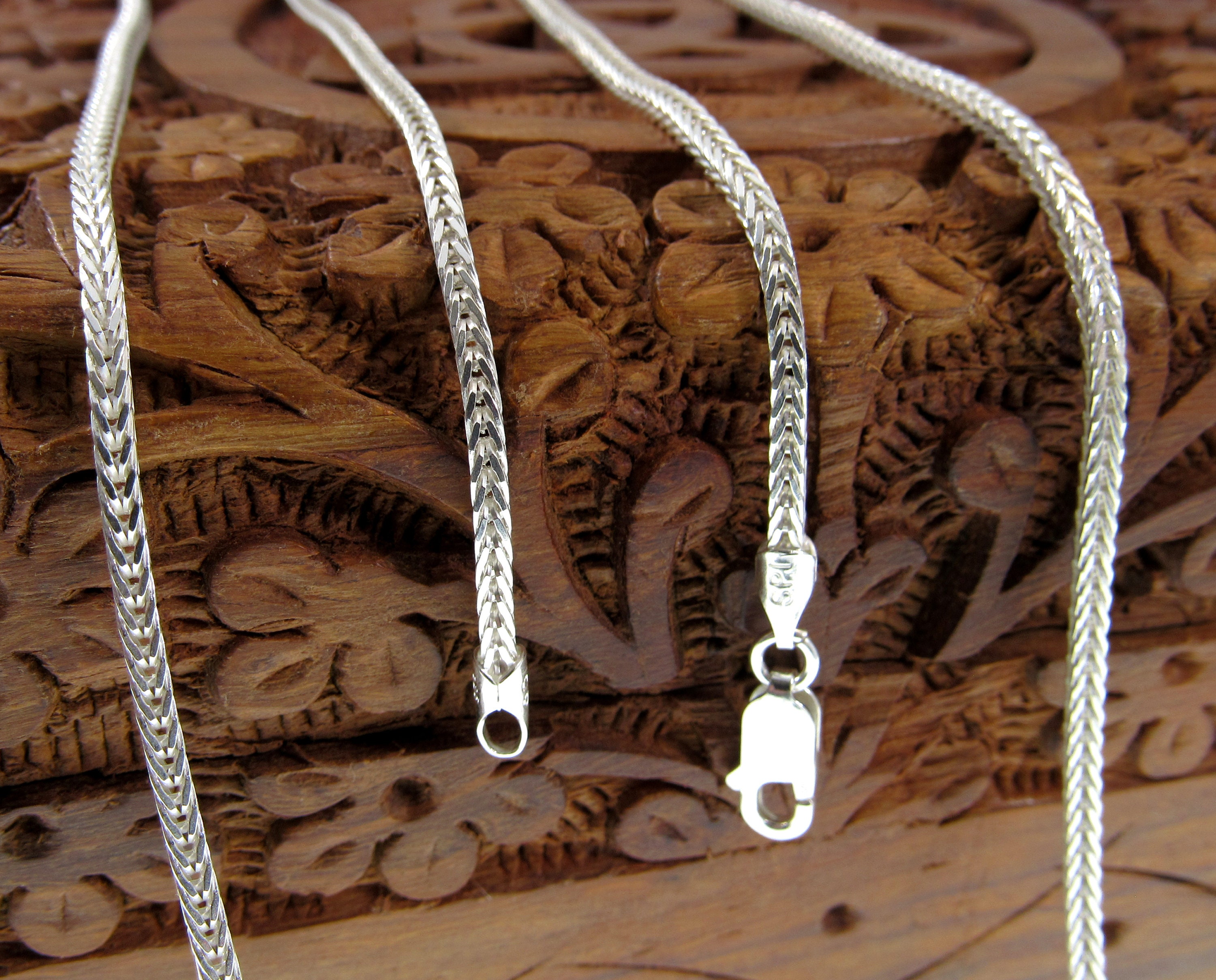 925 Argento Sterling Catena / Vero Argento/50,0cm/9,3g - Foto 12