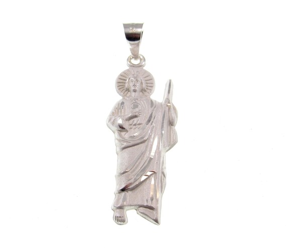 Medaglia Di San Giuda Taddeo In Argento 925 – Diametro 10 Mm – Unisex Con Custodia E Biglietto Regalo