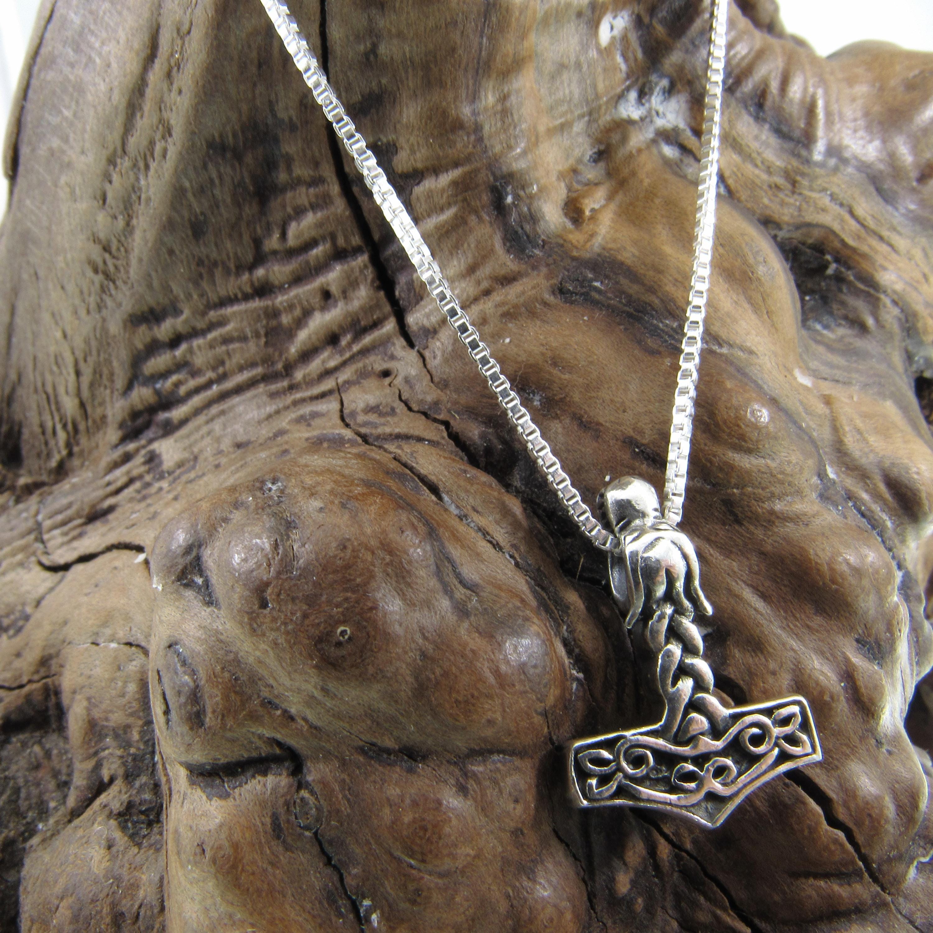 XIXLES Thor, collana con martello di Thor, in argento sterling