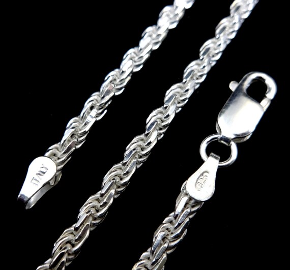 3MM Solid 925 Sterling Silver Italian 