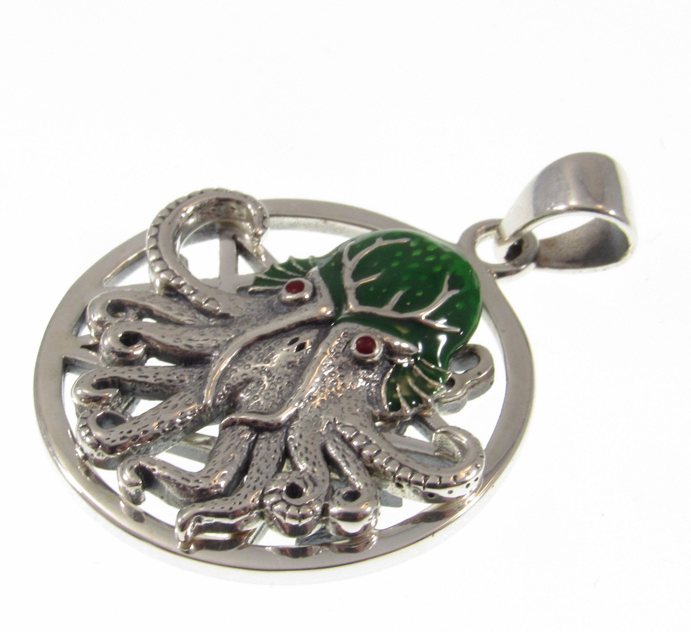 Solid 925 Sterling Silver Mythic Cthulhu by Oberon Zell Pendant 