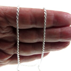 2.5MM Solid 925 Sterling Silver Italian Diamond Cut Rope Chain Necklace ...