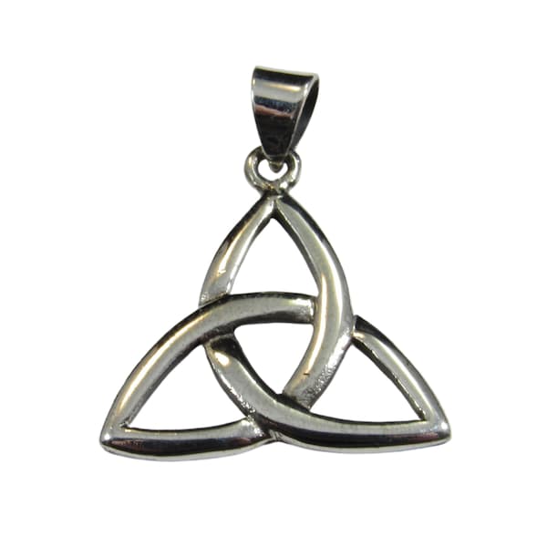 Handcrafted Solid 925 Sterling Silver Celtic Irish Trinity TRIQUETRA Knot Pendant Christian Holy Trinity