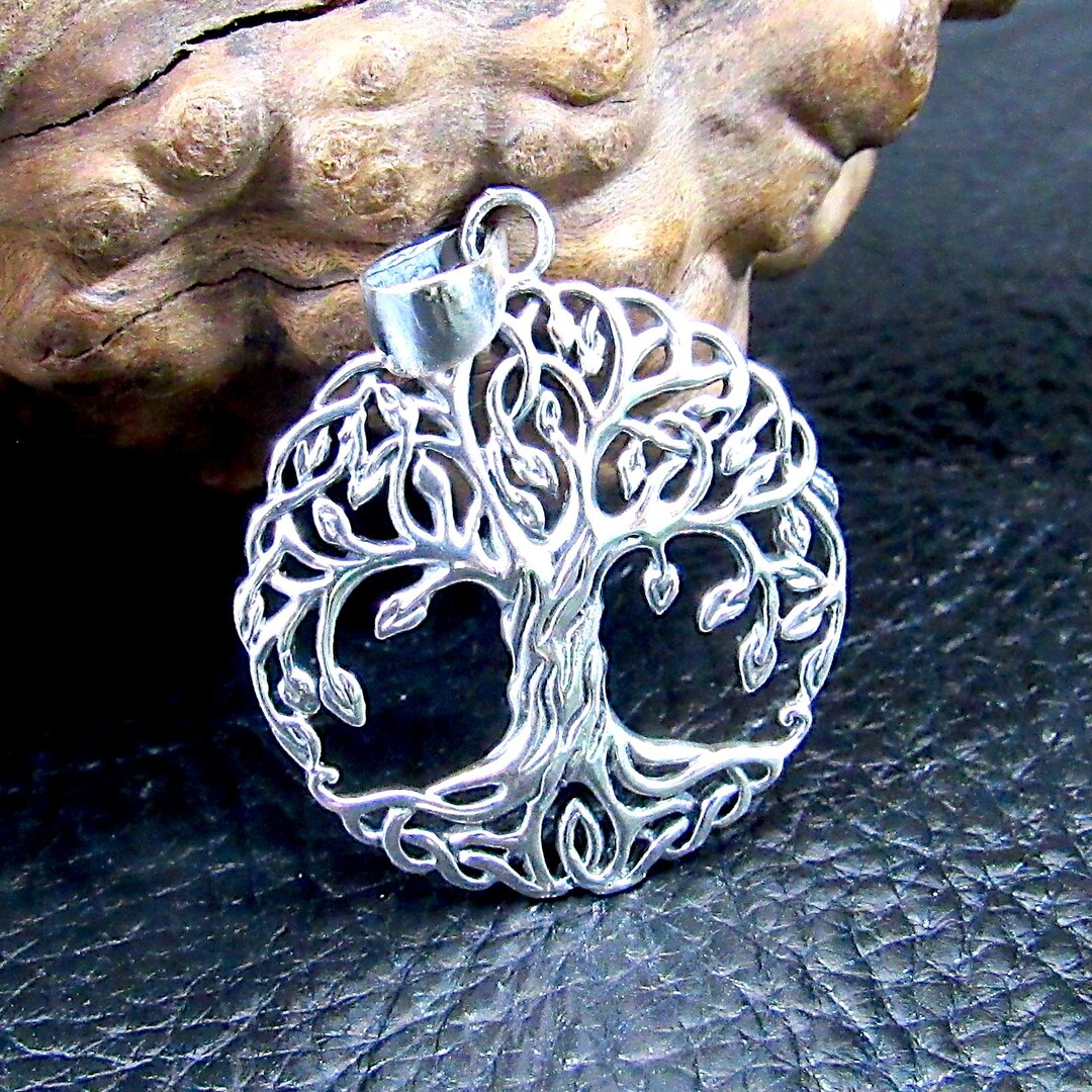 Solid 925 Sterling Silver Tree of Life Pendant – Celtic Knotwork ...