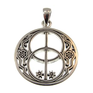 Solid 925 Sterling Silver Chalice Well Pendant, Site of Christ&#39;s Crucifixion, Cup of Christ, Holy Grail Amulet