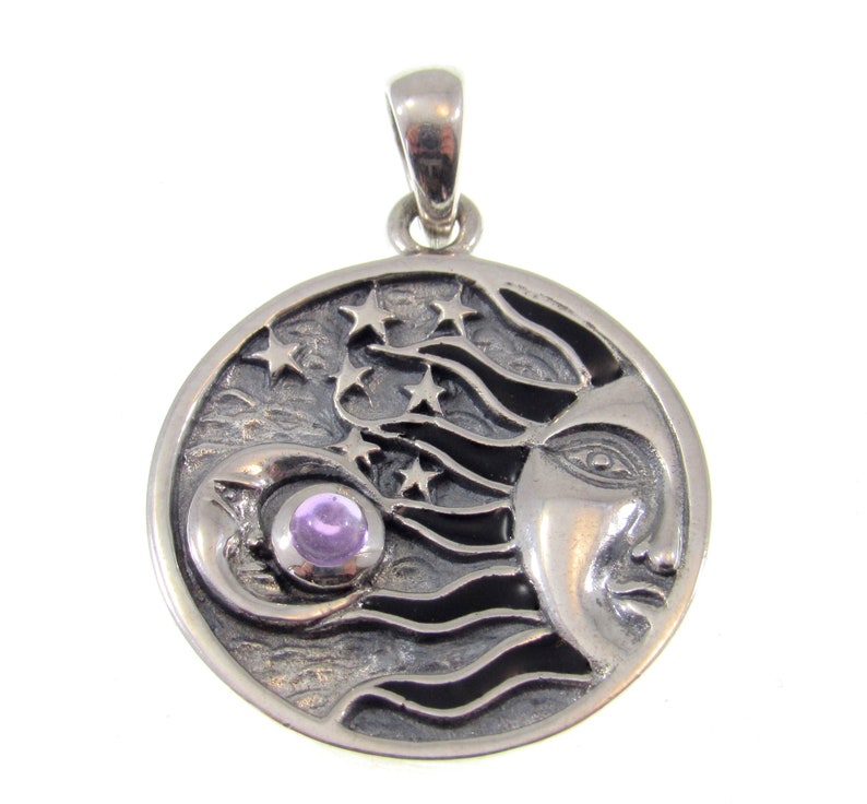 Star Cross .925 Sterling Silver Pendant Choice of Gemstone by Peter Stone Star Cross .925 Sterling Silver Pendant Choice of Gemstone by Peter Stone