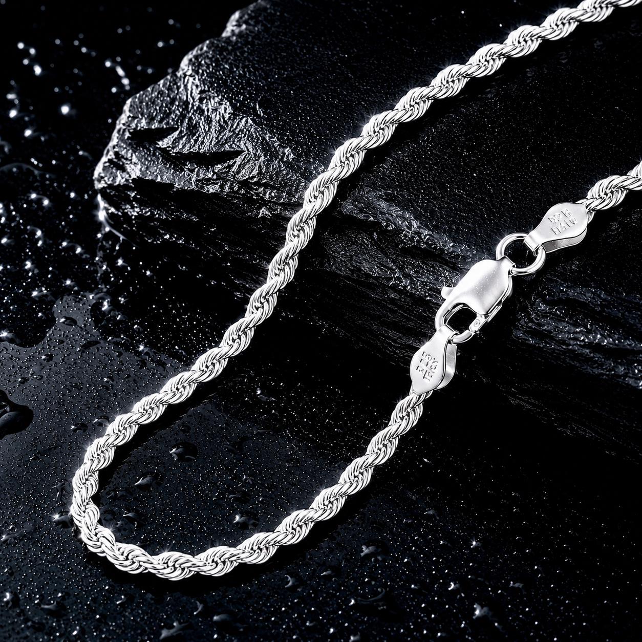925 Italy Rope Chain - Etsy
