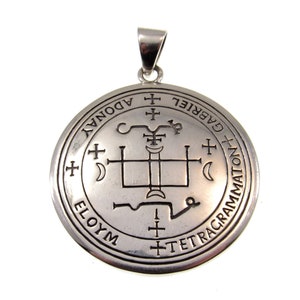 Siegel des Erzengels Gabriel, Siegel von König Salomon, Handgefertigter Anhänger aus 925er Sterlingsilber