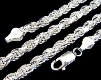 5MM Solid 925 Sterling Silver Italian 