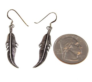 Orecchini A Goccia Piuma In Argento 925 – Pendenti Feather – Artigianali