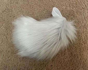 Platinum Grey Mini Fursuit Nub Tail