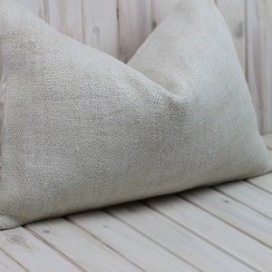 Kilim Lumbar Pillow 24 x 16 in Large Rectangle Natural Wool Cushion Cover, Abstract Ethnic Turkish Rug Pillow, Boho Persian Rug Throw Pillow