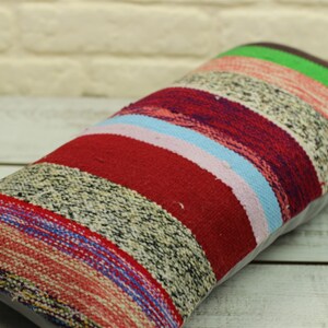 12 &#39;&#39; x 24 &#39;&#39; Zoll Kilim Kissenbezug, Dekokissen, türkisches Kelim Kissen, Teppichkissen, handgemachtes Kissen, Kelimkissen, ethnisches Kissen