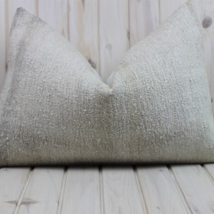Kilim Lumbar Pillow 24 x 16 in Large Rectangle Natural Wool Cushion Cover, Abstract Ethnic Turkish Rug Pillow, Boho Persian Rug Throw Pillow