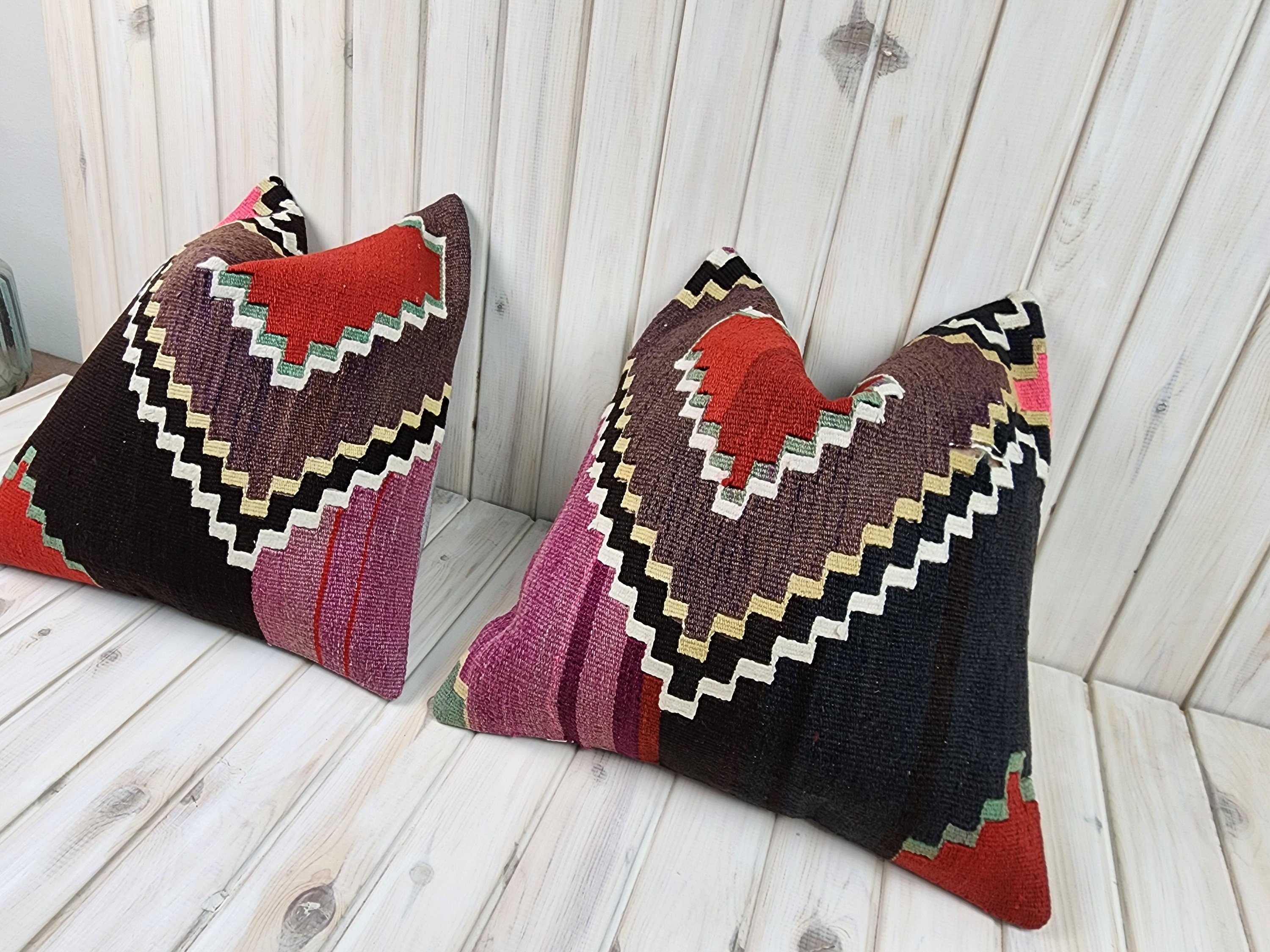 Set Di 2 Federe Per Cuscini 40x40 Cm Con Motivo Tappeto Persiano - Morbide Con Cerniera Nascosta