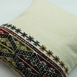 Funda de almohada Kilim, Funda de almohada turca marroquí persa Boho Kilim, Almohada kilim natural, Cojín Kilim, Almohada decorativa, 16x16 pulgadas
