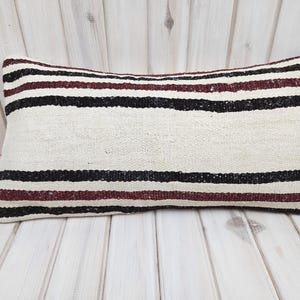 12 &#39;&#39; x 24 &#39;&#39; Zoll Kilim Kissenbezug, Dekokissen, türkisches Kelim Kissen, Teppichkissen, handgemachtes Kissen, Kelimkissen, ethnisches Kissen