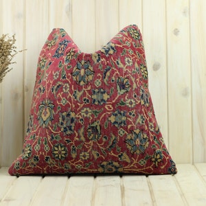 kilim pillow,20x20,decorative pillow,bohemian pillow,turkish,vintage,handwoven pillow,home living,home decor,throw pillow,accent pillow