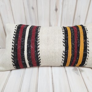 12 &#39;&#39; x 24 &#39;&#39; Zoll Kilim Kissenbezug, Dekokissen, türkisches Kelim Kissen, Teppichkissen, handgemachtes Kissen, Kelimkissen, ethnisches Kissen