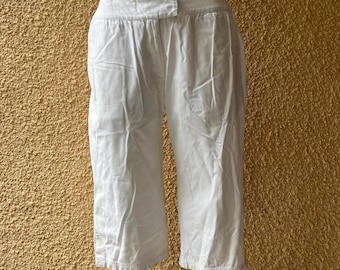 vintage 2000s y2k weiße Adidas Sport Capri Hose