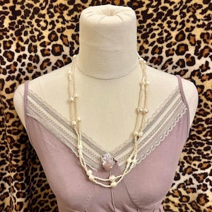 Vintage Antique Faux Pearl Beaded Necklace