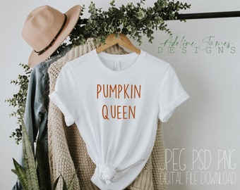 Pumpkin Queen png jpeg descarga digital camisa diseño halloween
