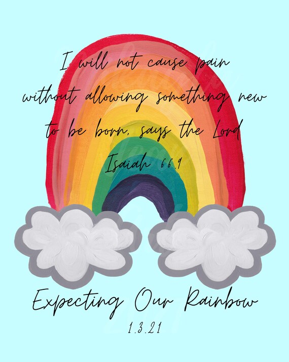 Download Rainbow Baby Announcement Digital Download Rainbow Baby Etsy