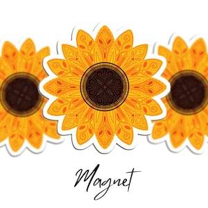 Sunflower Magnet, Gifts for Sunflower Lover, Sunflower Girl, Sunflower Stocking Stuffer, Sunflower Gifts for Her, Sunflower Kitchen Gifts
