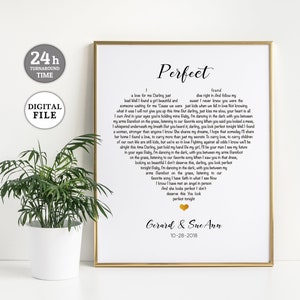 Custom Lyric Art Print, Personalized Song Lyrics Gift, Long Distance Boyfriend Gift, Heart Shaped Lyrics, Any Song Lyrics, Printable Design