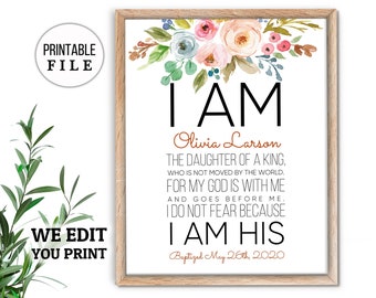 Baby Girl Personalized Baptism Gift Goddaughter Baptism Gift First Communion Gift Dedication Girl Gift Christening Baby Gift DIGITAL FILE