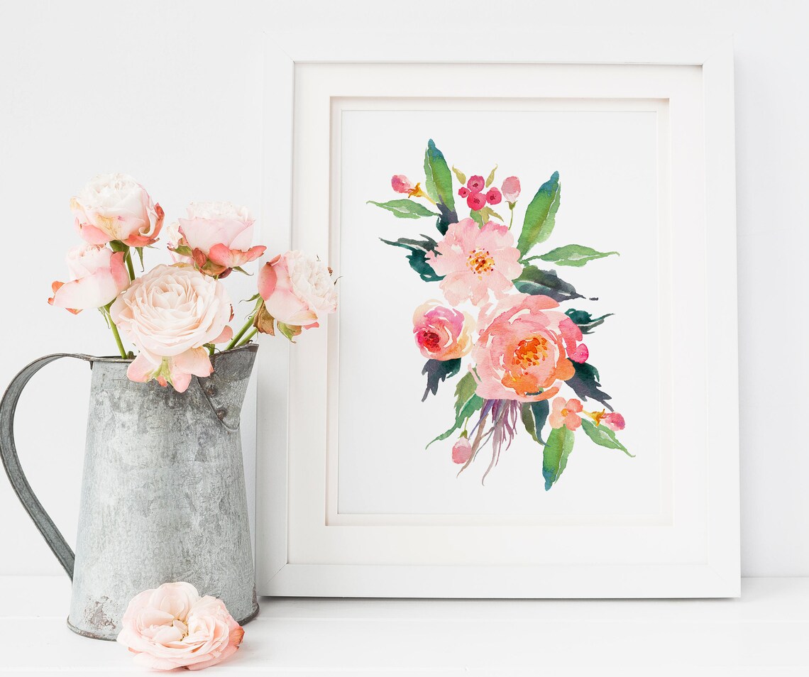 Floral Art Floral Printable Floral Print Printable Art - Etsy