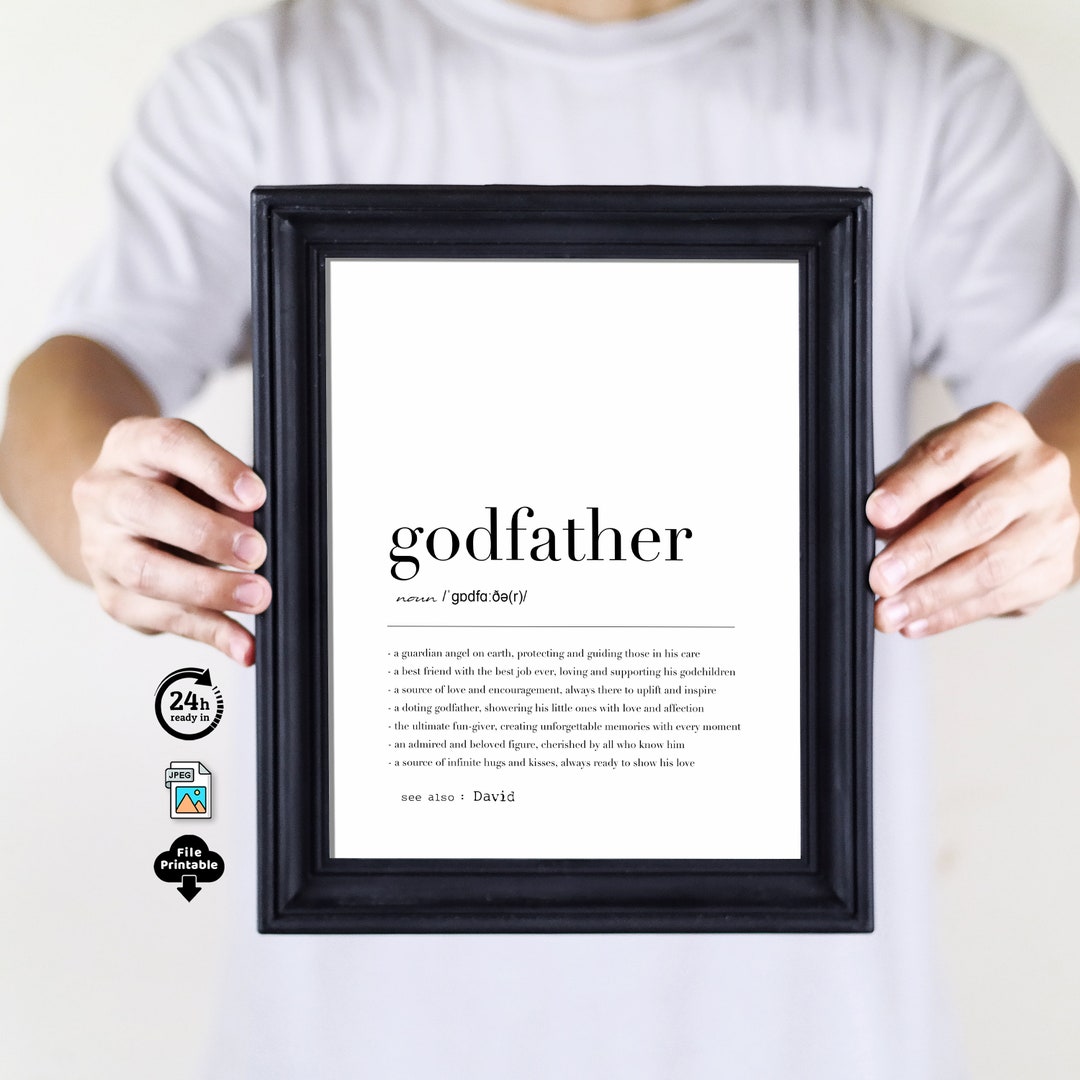 Personalized Godfather Definition, Godfather Gift, Custom Gift for
