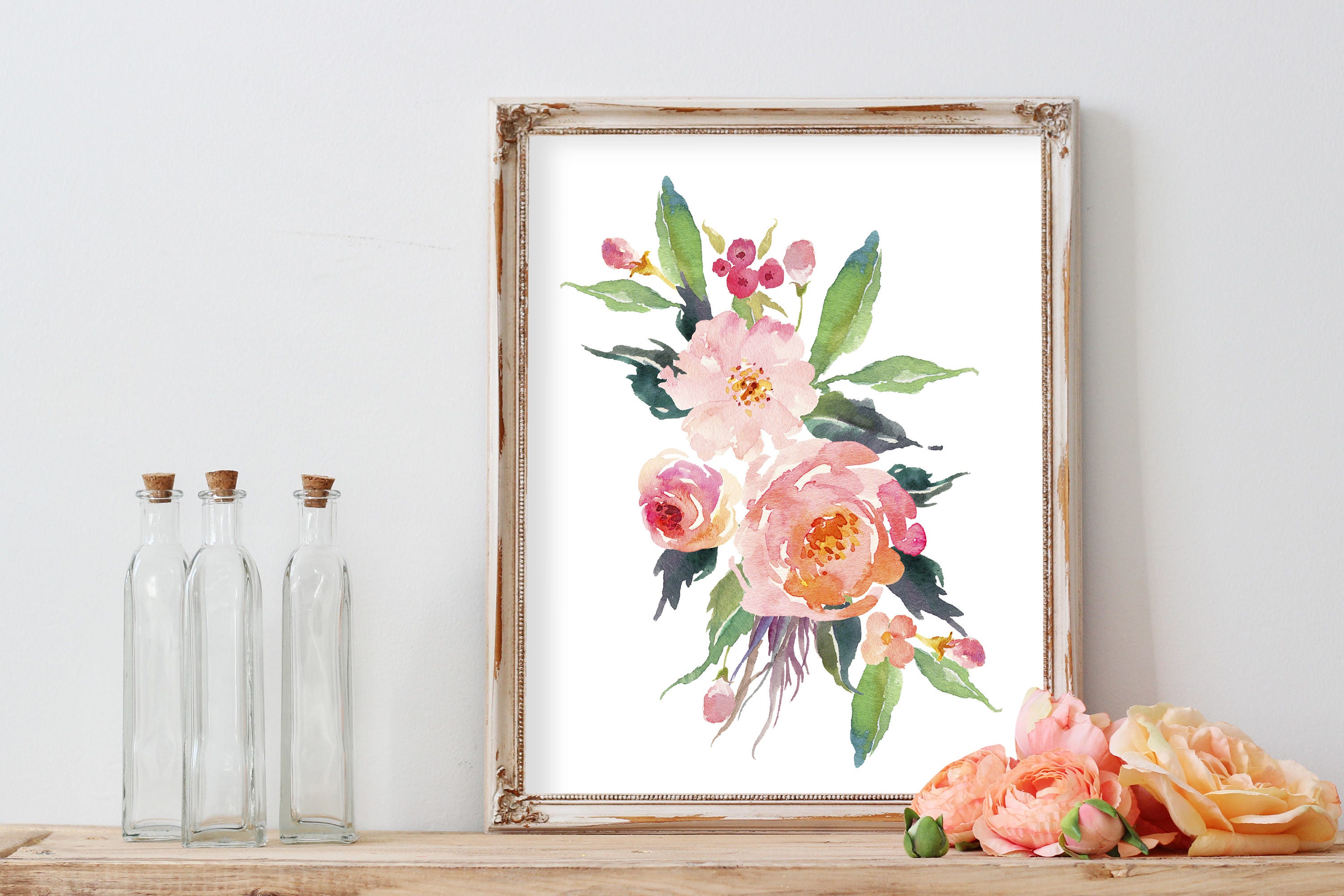 Floral Art Floral Printable Floral Print Printable Art - Etsy