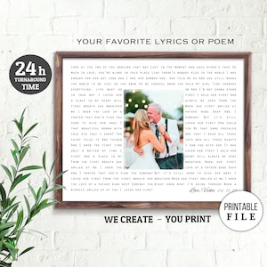 Father of the bride gift, Wedding gift for Dad, First Dance Song, Custom Lyrics Photo, Father Daughter Dance, Custom Poem, DIGITAL DOWNLOAD
