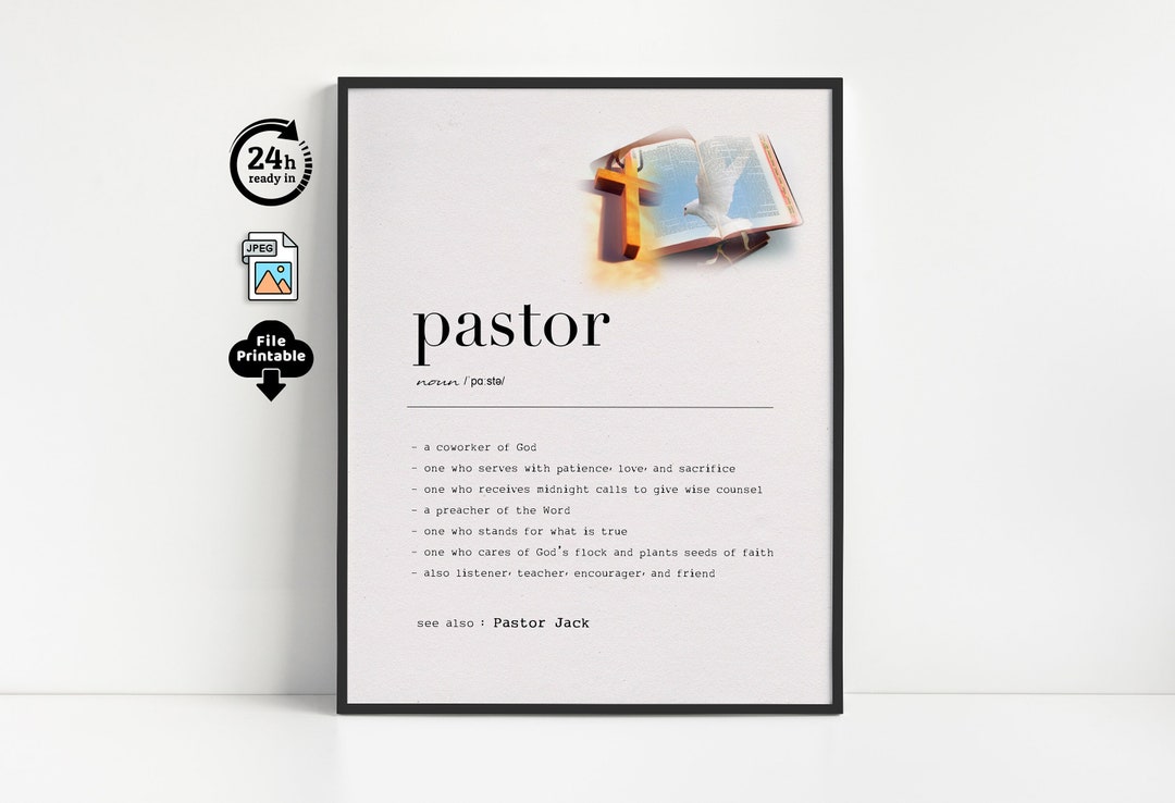 Pastor Appreciation Gift, Pastor Definition Photo, Pastor Retirement