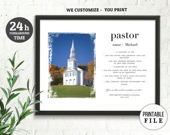 Pastor Appreciation Gift, Personalized Pastor Definition PRINTABLE, Pastor Retirement Gift, Pastor Definition, Birthday Gift for Pastor