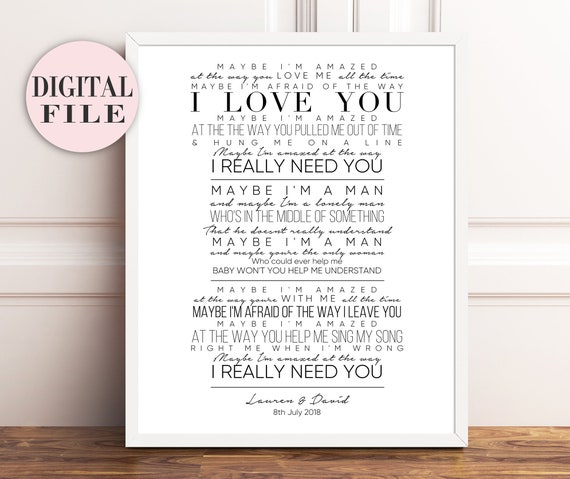 Paul Mccartney Vielleicht Bin Ich Erstaunt Song Lyrics Etsy