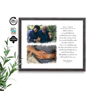 Personalized Poem Gift with Picture as Memorial gift for loss of a Father, Sympathy Tribute for Son Daughter, In Loving Memory of Dad