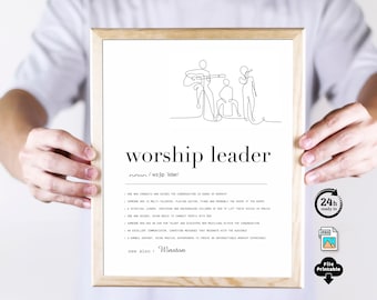 Made to Worship: A Personalized Definition Wall Art for Worship Leaders, Appreciation or Birthday Gift Idea for Passionate Music Leaders