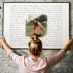 Celebrate Your Love Story: Personalized Anniversary Gift - Couple&#39;s Photo and Song Lyric Art, Custom Wedding Song Decor, Our Song Poster