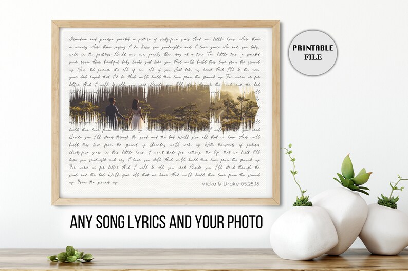 Wedding Song Lyric Art Lyrics to Wedding Song Sound Wave Etsy