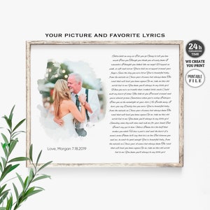 Father of the Bride Gift, Personalized Lyric Gift, Father Daughter Dance Art, Wedding Gift for Dad, Father of the Bride Picture Digital File