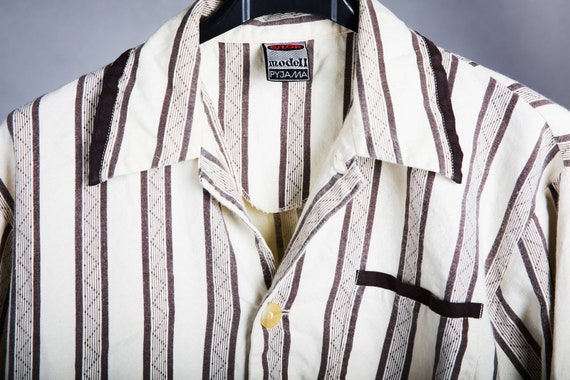 Vintage 70s Striped Pajama Set: Mens Size M-L Sleepwear - Etsy