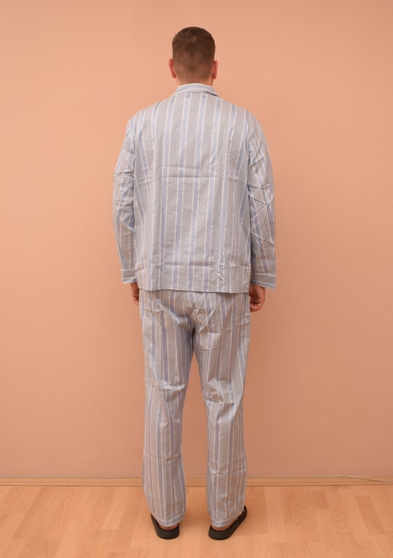 vintage Nocta Blue Striped Pajama Set / mens Size UK … Gem