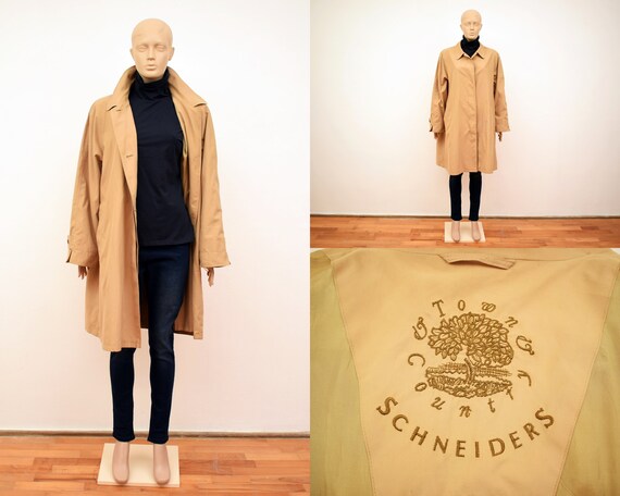 womens long trench coat with hood