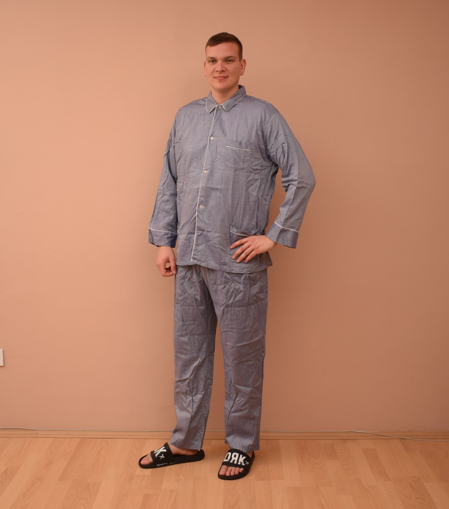 Vintage Pierre Clarence Pijama Set mens Size UK 42 EU 52 L Man Pijamas Shirt Pants Blue Men Sleepwear Etsy Mexico