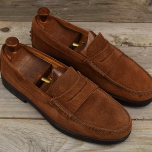 Vintage Romolo Remo Penny Loafers Suede Mens Size UK 9 EUR  display picture 1