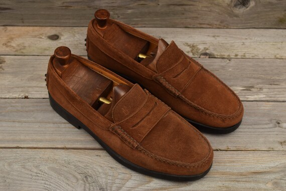 vintage Romolo Remo Penny Loafers Suede mens size