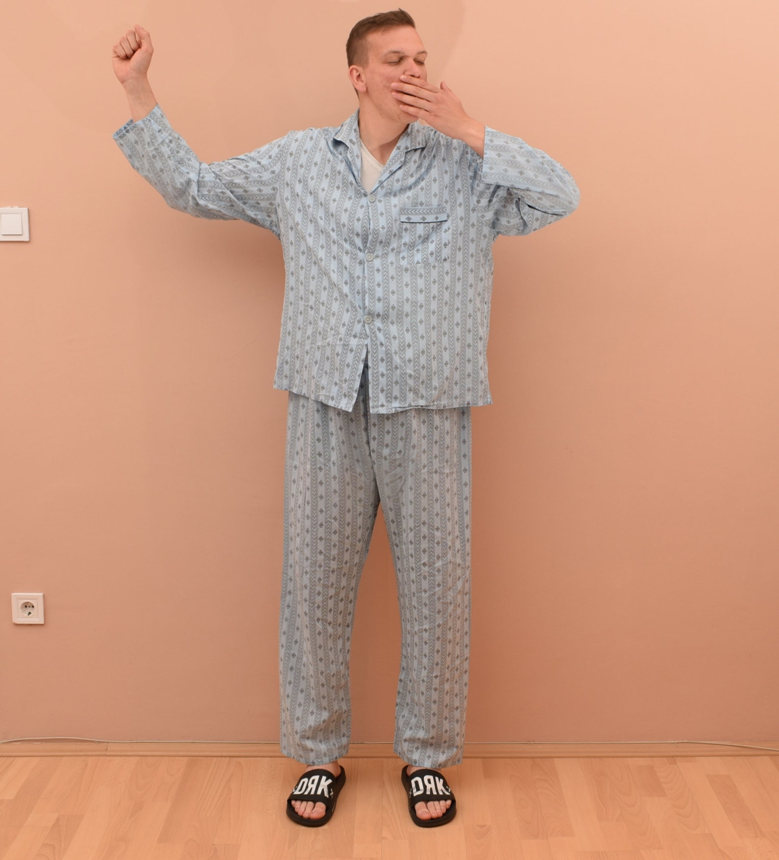 Vintage Pajama Set mens Size L / UK 42 / EU 52 Man Pajamas Etsy