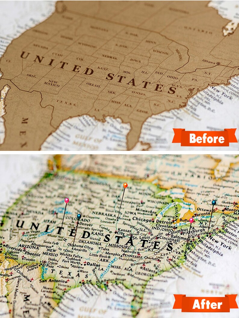 Gift for Men Mens gift Map Gifts - Il 794xN.1357950308 Ldpu 